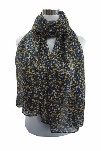 New Women Ladies Small Flower Pattern Floral Long Shawl Scarf Stoler Fashion - Picture 8 of 14
