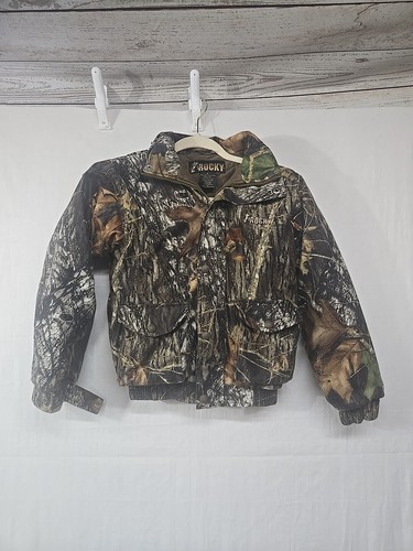 Mossy Oak Break Up Camo Jacket Youth Size M Country Hunting Insulated Hooded