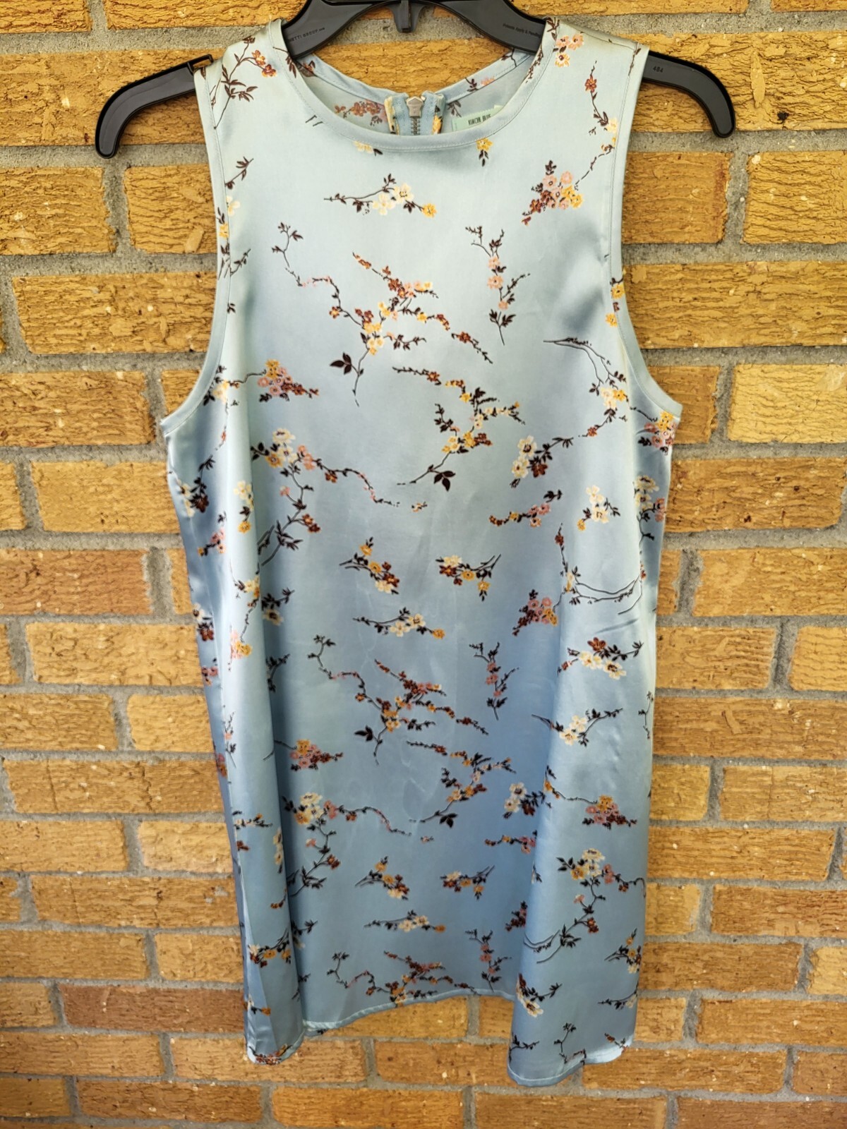 Kimchu Blue Urban Outfitters Satin Japanese Floral Mini Dress Size Small