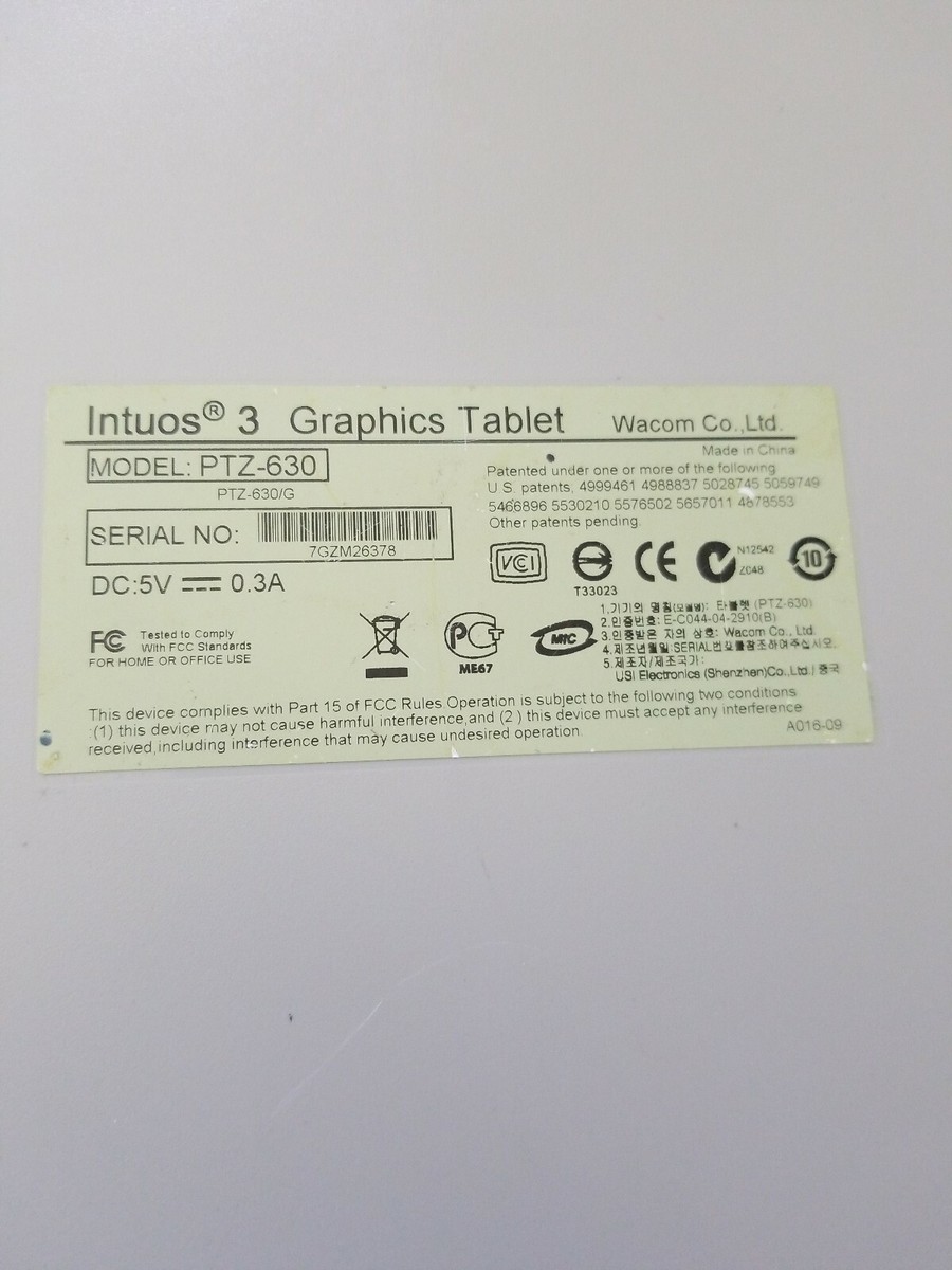 Wacom Intuos 3 PTZ-630 6x8