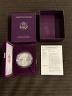 1993 Silver American Eagle One Dollar Coin W/ BOX COA