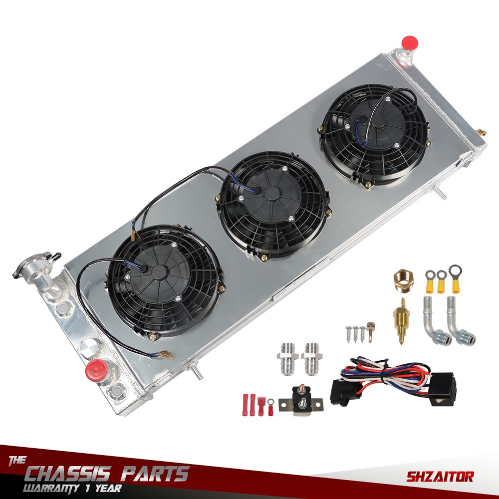 Aluminum Radiator + Shroud Fan Relay Kit For Jeep Cherokee XJ Comanche 1991-2001