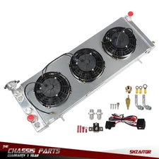 Aluminum Radiator + Shroud Fan Relay Kit For Jeep Cherokee XJ Comanche 1991-2001