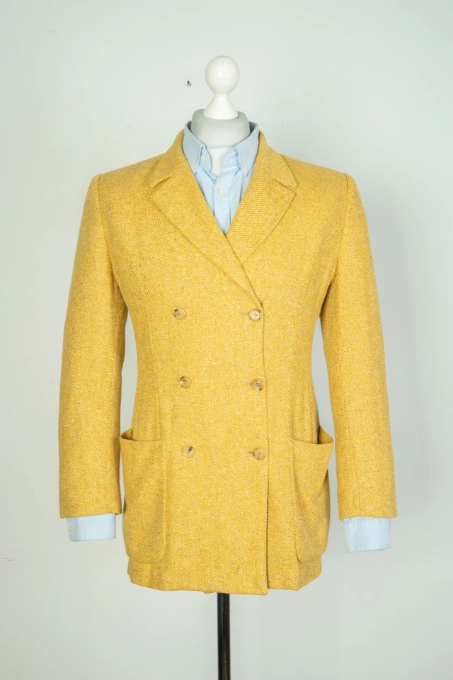 Isaia Napoli Cashmere Double Breasted Women's Jacket Blazer Coat Size 44 - Image 2 of 4