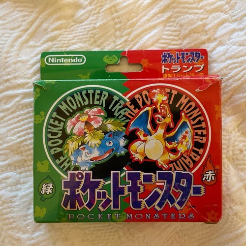 Pokemon Playing Cards Deck Poker Red Green set Charizard Venusaur Nintendo 1996