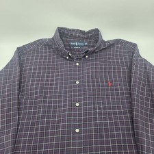 Polo Ralph Lauren Men s Shirt XL Red Plaid Button Down Classic Fit Long Sleeve