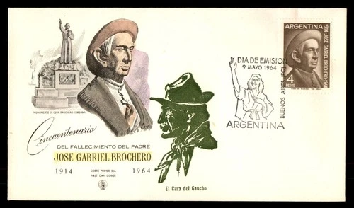 Mayfairstamps Argentina FDC 1964 Jose Gabriel Brochero and Monument First Day Co