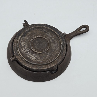 #ad #ad RARE Antique Brighton No. 0 Cast Iron Toy Salesman Sample Waffle Maker Iron #0 $199.95