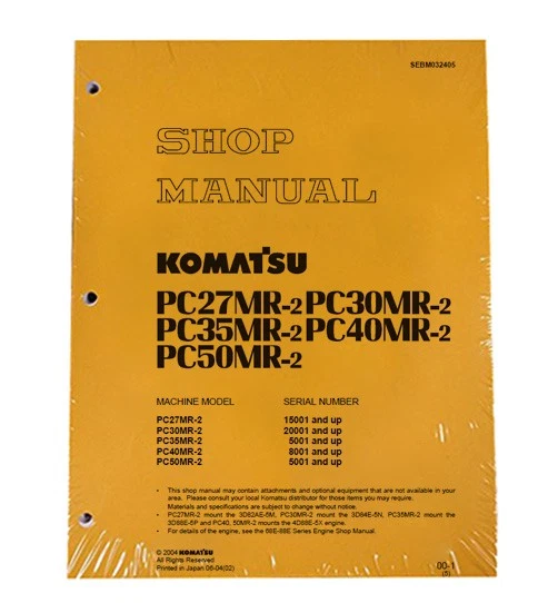25+ Heavy Equipment Manuals & Books for Komatsu Excavator for sale