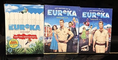 3 DVD-Boxen Sammlung EUREKA Season 2 + 3,0 + 3,5 - nur englische Tonspur