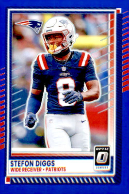 2025 Panini Donruss Optic Blue Prizm Stefon Diggs #161 /249