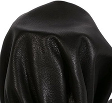 Black Soft Cowhide Hide 12" X 12 Inch Square Cutting Genuine Upholstery Leather