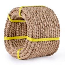 Jute Rope 1/2 Inch x 100Ft,Natural Hemp Rope,Thick Rope,Swing Rope,Heavy Duty...