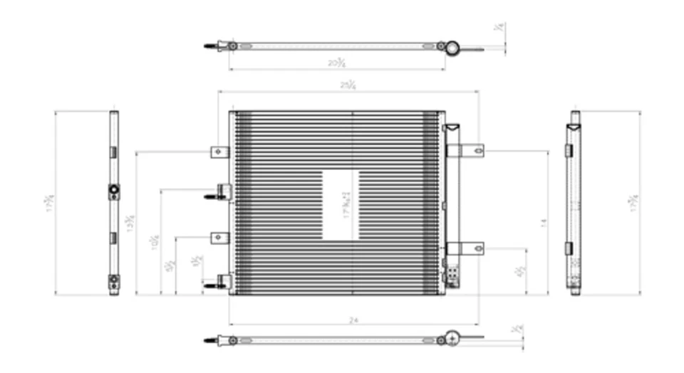 Condensador de CA para 03-08 Jaguar tipo S con receptor y secadora (PFC) Foto 2 de 2