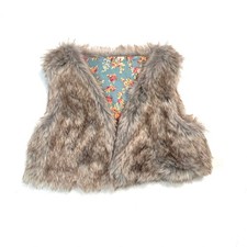 GIRLS WINTER FAUX FUR VEST SIZE 1/2YRS