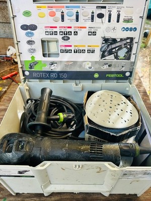 Festool ROTEX RO 150 extra cord xtr sanding pads included has some wear
