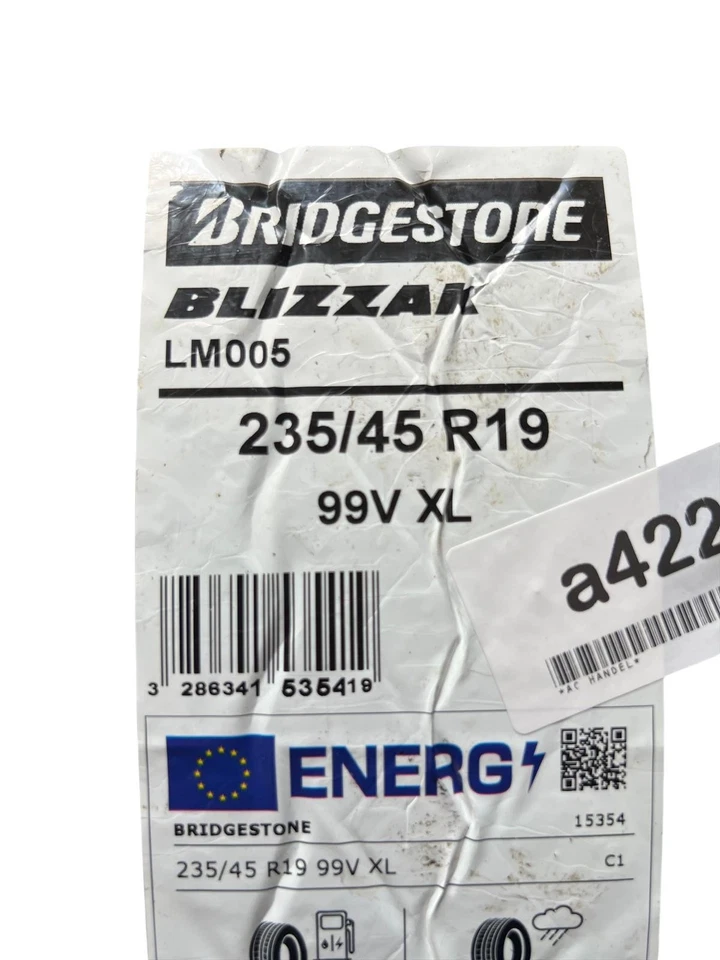 DOT: 0324 Bridgestone 235/45 R19 99V Winterreifen Blizzak LM-005 3PMSF XL - Bild 2 von 2
