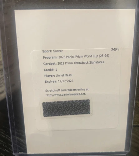 Lionel Messi 2026 Panini Prizm Lionel Messi Auto