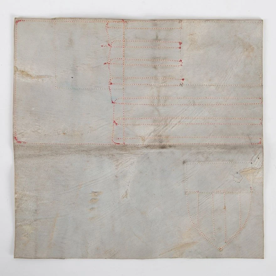 WII Leather Blood Chit USAAF CBI Multi-Piece Flags Hand-Sewn Vintage - Image 2 of 4