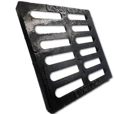 Cast Iron Drain Grate for NDS 12x12 Catch Basin, Outdoor Drain Cover for Polylok