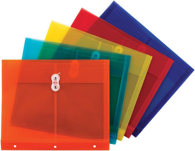 Poly Project Envelope, 1-1/4'' Expansion, String-Tie Closure, Side Load, Letter S