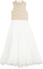 Speechless Kids Rose Gold And White Formal Party Dress Girls Size 10 Sequin