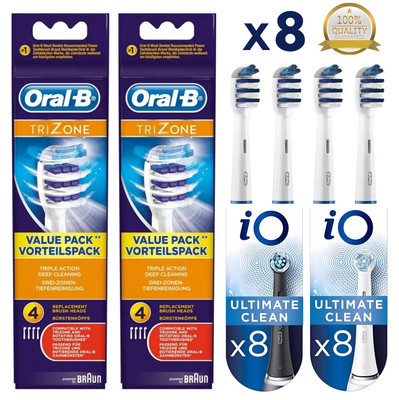 Oral-B TriZone iO Aufsteckbürsten 4/8er Pack Sensitive Precision Clean 3D White