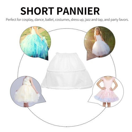 1pc Children Tutu Skirt Bone Outfit Dress Brace (White) short pannier - Picture 7 of 12