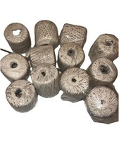 12 Rolls Of Twine In Plastic Packaging Unmarked On 2.75 X 2.5 Cardboard Spools
