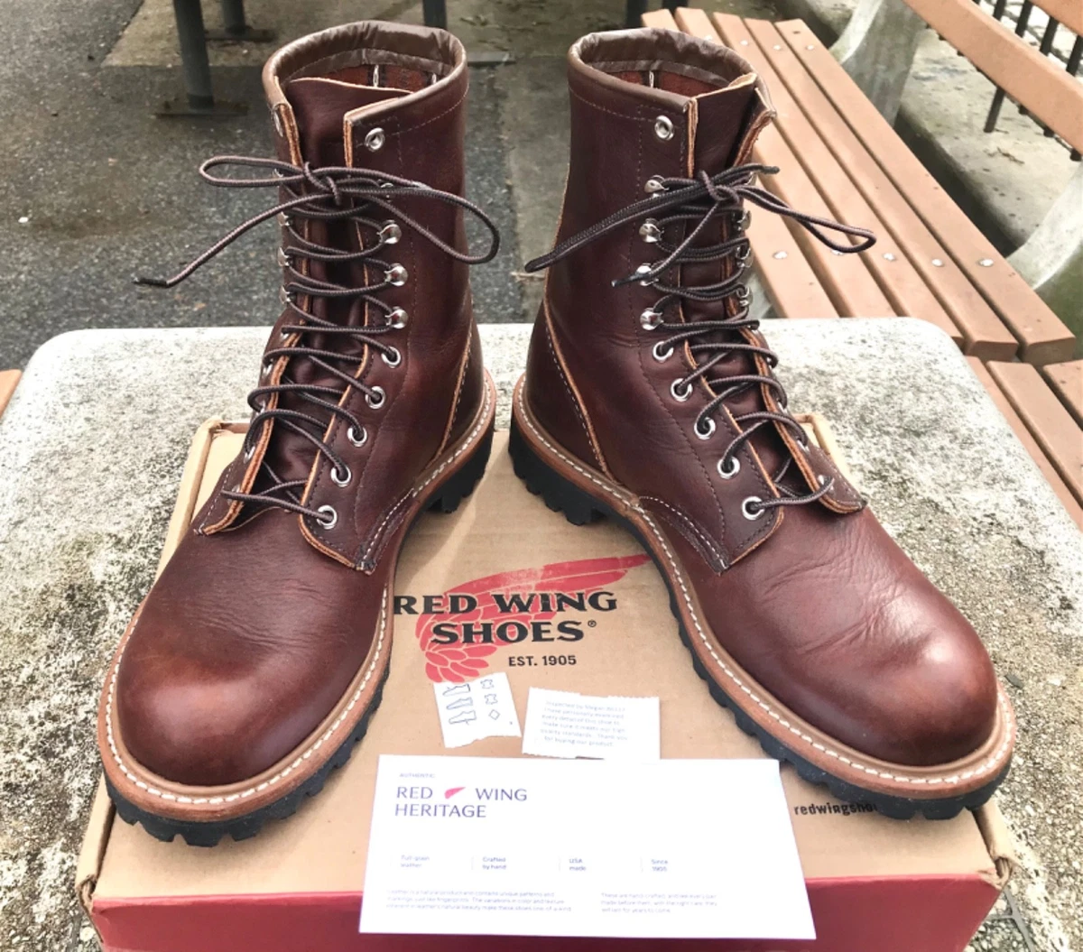 Red Wing 褐色男靴| eBay