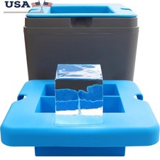 Clear Ice Cube Maker Mold Best Quality Bartender Choice BPA Free Silicone Tray