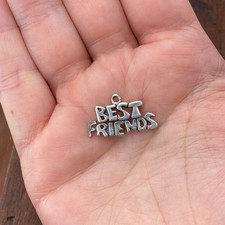 De colección SJC 925 Plata de Ley "Mejores Amigos" Amistad Colgante Pulsera Dije