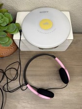 sony walkman portable cd player d-ej001 with headphones WORKING