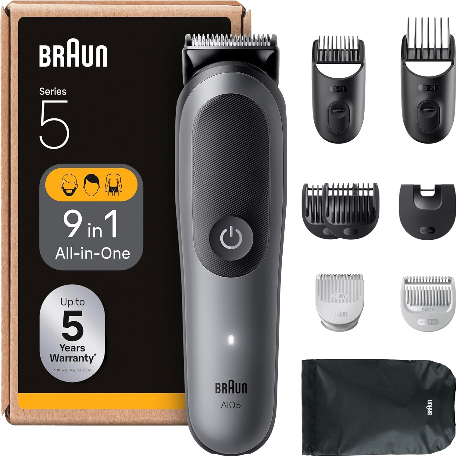Offerta Braun Series 5 All-In-One: Rasoio Corpo e Barba 9-in-1