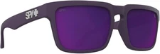 SPY Unisex-Adult Round Helm Matte Plum Happy Gray Green Dark Purple Mirror Multi