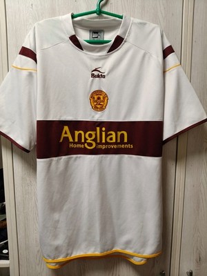 Maillot De Football Motherwell Away 2008 - Blanc - Taille 2XL - Marque Bukta - Occasion