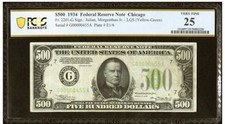 1934 $500 Federal Reserve Note, Chicago District, PCGS 25