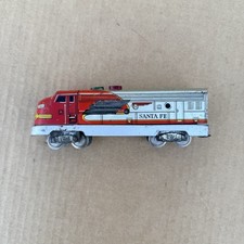 Vintage Modern Toys Train Engine Santa Fe 2246 Japan Tin Litho Electric