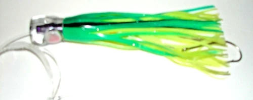 Rigged Chugger 9" Big Game Trolling FISHING LURE Tuna Wahoo Marlin Green Yellow