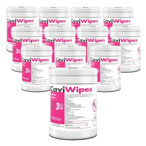 New All Purpose Disinfectant CaviWipes #13-1100- 160 Count - 12 Canisters
