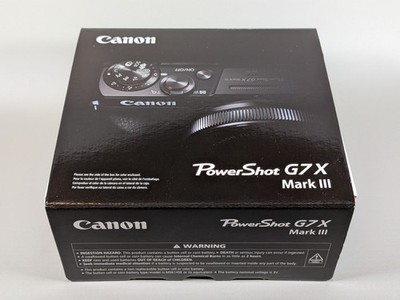 Authentic Canon PowerShot G7 X Mark III 20.1 Megapixel Digital Camera - Black US