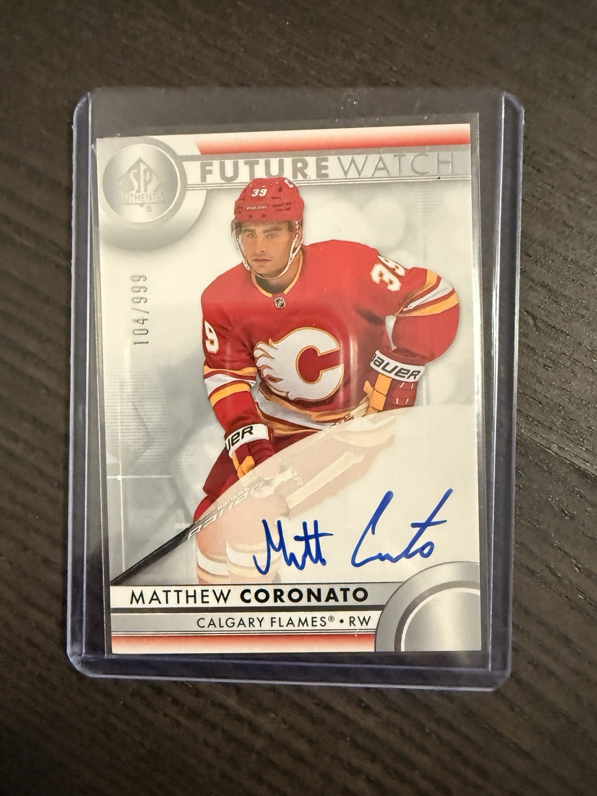 2023-24 UD SP Authentic #108 Matthew Coronato Future Watch Rookie Auto /999