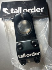 Tall Order - Logo Stem Black With Silver Logos 50mm Reach