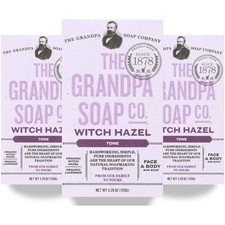 The Grandpa Soap Witch Hazel Face & Body Bar 4.25 Oz 3 Pack