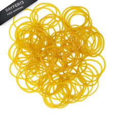 PPhtony Small Rubber Bands Elastic Stretchy for Bank Money 25mm, Yellow