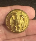 Civil War Era Confederate Officer 11 Star Eagle Button Extra Rich .94”