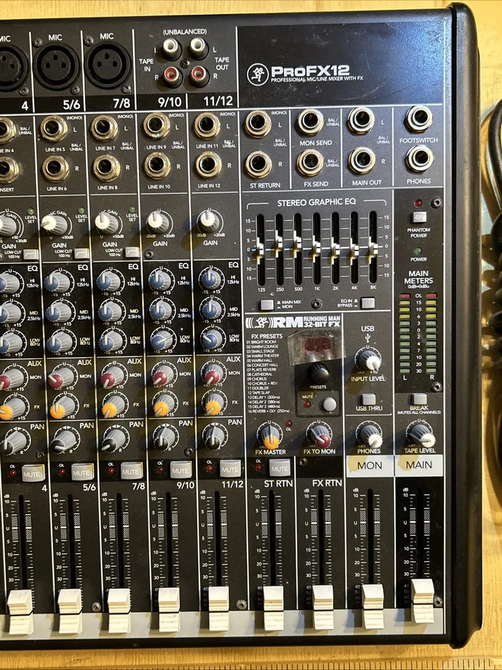 Mackie ProFX12 12 Channel Mic/Line Mixer with 32 Bit FX Effects TESTED WORKING! - Image 3 of 4