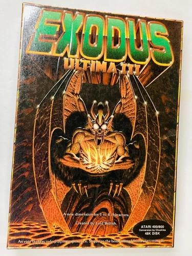 ULTIMA III EXODUS 5.25" disk 1983 ORIGIN Atari 400/800