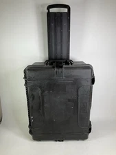 Black Rolling Waterproof Case Auto Pressure Release 21" Tall X 16"Wide X 8"Deep