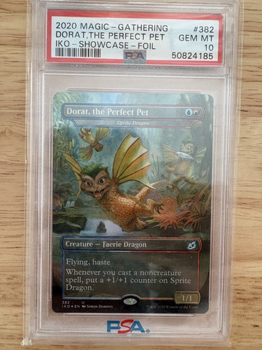2020 Magic-Gathering #382 Dorat, the Perfect Pet  IKO Foil  (PSA 10 Gem Mint)
